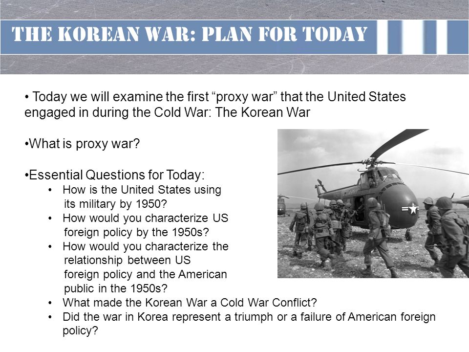 The connection between the cold and the korean war